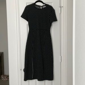 Zara Polka Dot Dress with Slit, M